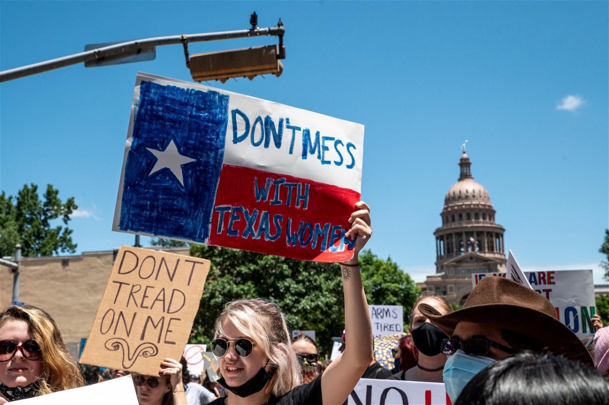 <i>Sergio Flores/Getty Images</i><br/>Protestors Rally Against Restrictive New Texas Abortion Law In Austin