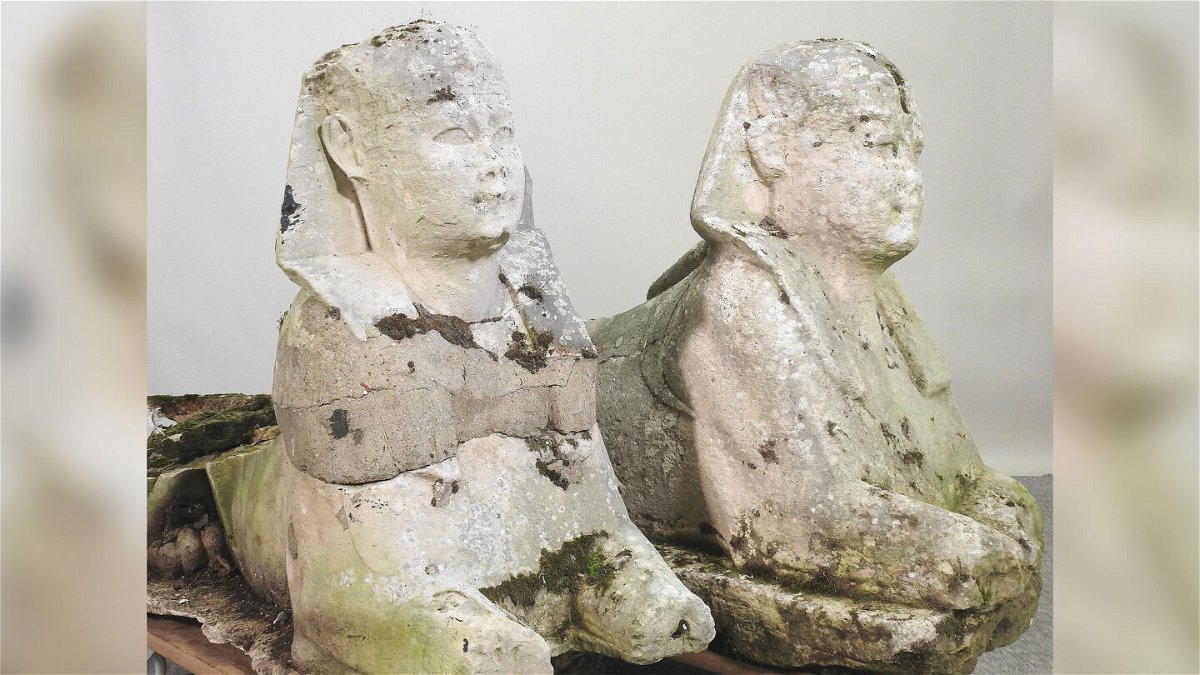 <i>Mander Auctions</i><br/>A pair of carved stone statues used as garden ornaments have sold for more than £195