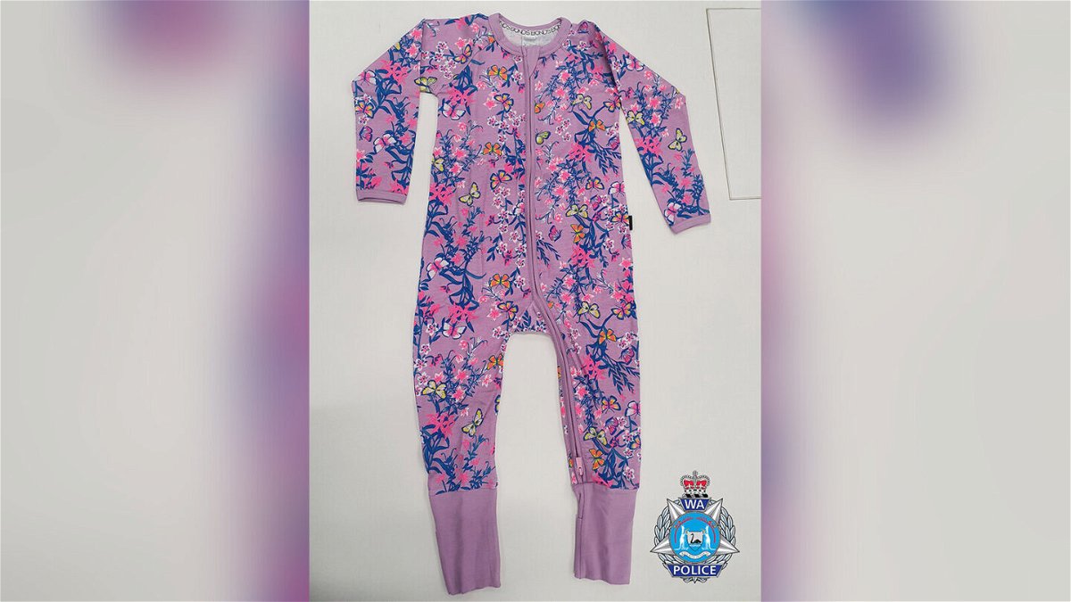 <i>Western Australia Police Force</i><br/>Cleo was last seen sleeping wearing a pink/purple one-piece sleep-suit with a blue and yellow pattern.