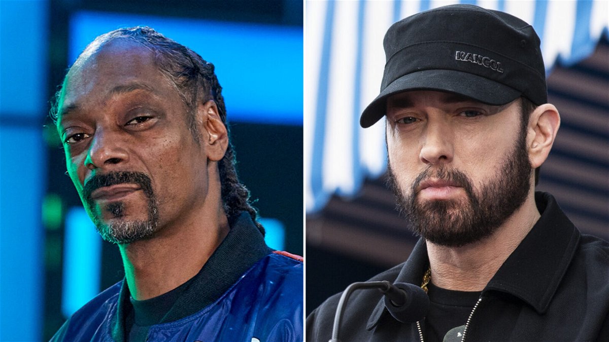 <i>NBC/Getty Images/EPA-EFE/Shutterstock</i><br/>Snoop Dogg (left) and Eminem