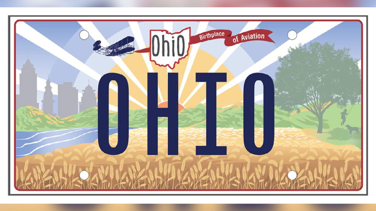 <i>From Ohio Bureau of Motor Vehicles/Twitter</i><br/>The Ohio Bureau of Motor Vehicles was forced to announce a new license plate to commemorate the Wright Brothers on Thursday after getting the design mixed up.