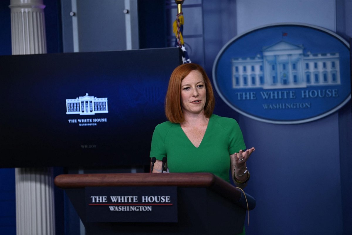 <i>BRENDAN SMIALOWSKI/AFP/Getty Images</i><br/>White House press secretary Jen Psaki.
