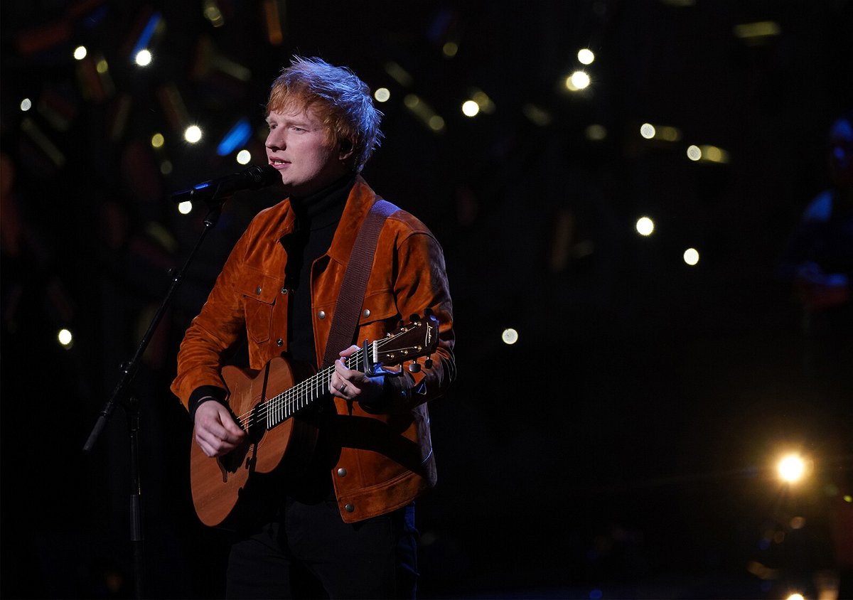 <i>Yui Mok/WPA/Pool/Getty Images</i><br/>Ed Sheeran performing on stage October 17