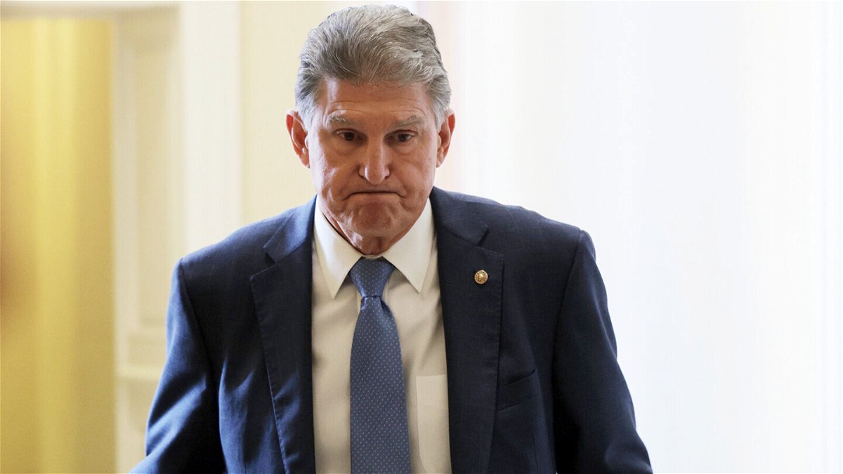 <i>Win McNamee/Getty Images</i><br/>Sen. Joe Manchin (D-WV) leaves a Democratic luncheon at the U.S. Capitol on October 7