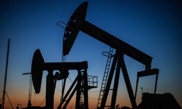 US oil jumped another 1.2% to trade as high as $85.07 a barrel. Oil pumpjacks are shown here operating at dusk Willow Springs Park in Long Beach