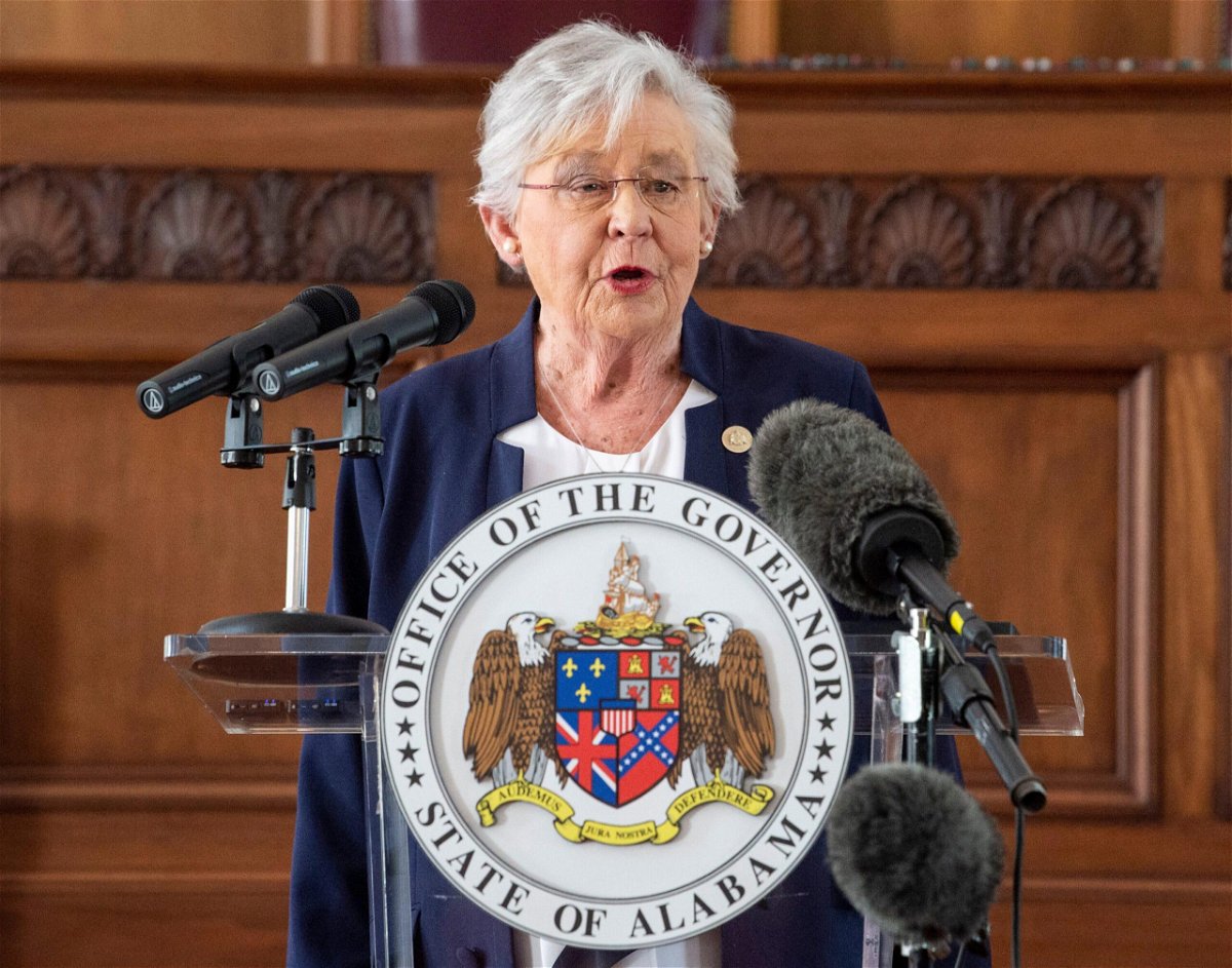 <i>Jake Crandall/Advertiser/USA Today Network</i><br/>Alabama governor Kay Ivey Monday has instructed state agencies to fight federal Covid-19 vaccine mandates. Ivey is seen here in Montgomery