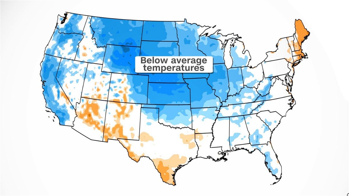 <i>CNN Weather</i><br/>Temperature anomaly map for Halloween Sunday