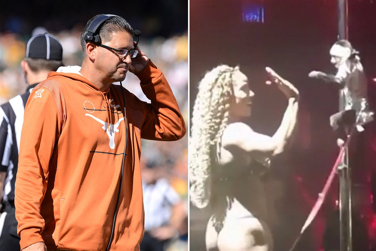 UT Longhorns assistant football coach Jeff Banks (left) and his girlfriend with her monkey (right).