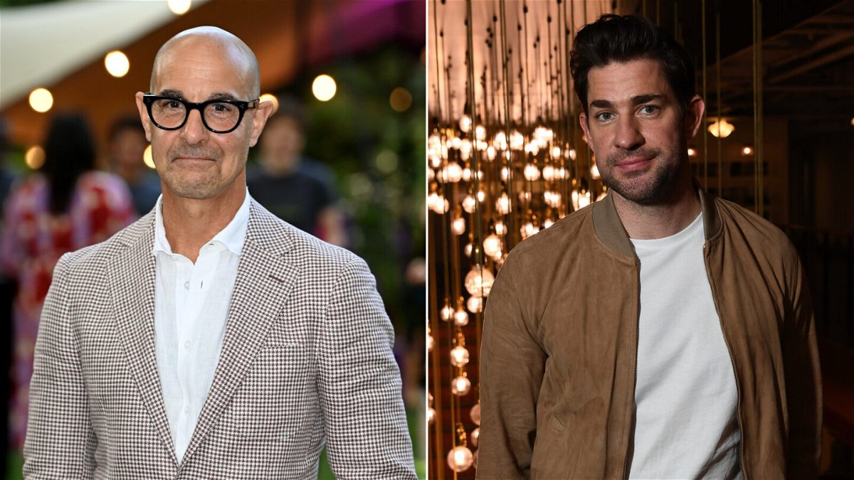 <i>Getty</i><br/>Stanley Tucci and John Krasinski are brothers-in-law. The two of them had a Thanksgiving Day filled with brotherly love.