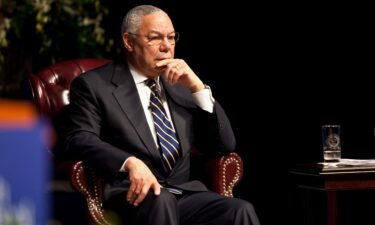Colin Powell is shown here in this file photo attending an event honoring the 20th anniversary of the Persian Gulf War on January 20