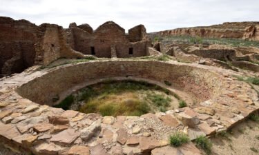 The ruins of Pueblo del Arroyo house at Chaco Culture National Historical Park in New Mexico are shown here. President Joe Biden is proposing a 20-year ban on new oil and gas drilling near the park.