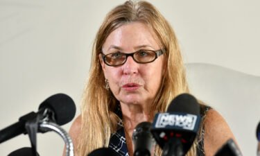 "Rust" script supervisor Mamie Mitchell speaks during a news conference on November 17