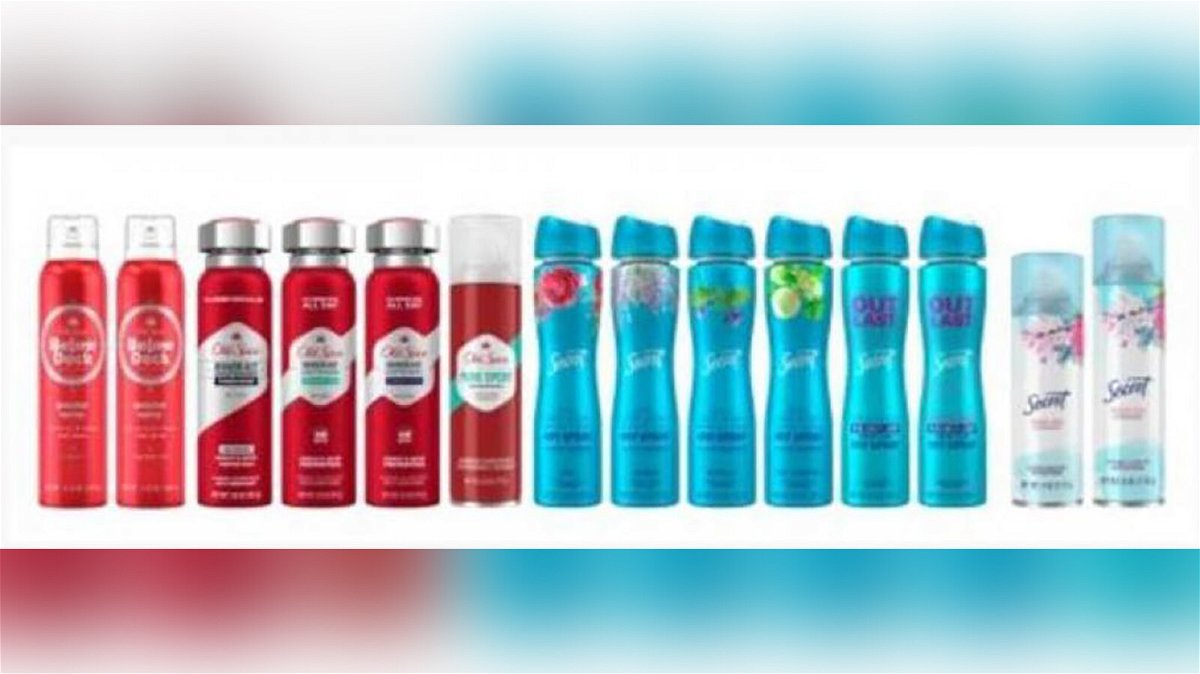 <i>FDA</i><br/>Procter & Gamble Co. issued a recall for more than a dozen Old Spice and Secret-branded aerosol deodorants and sprays