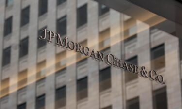 JPMorgan Chase & Co. signage outside the headquarters in New York