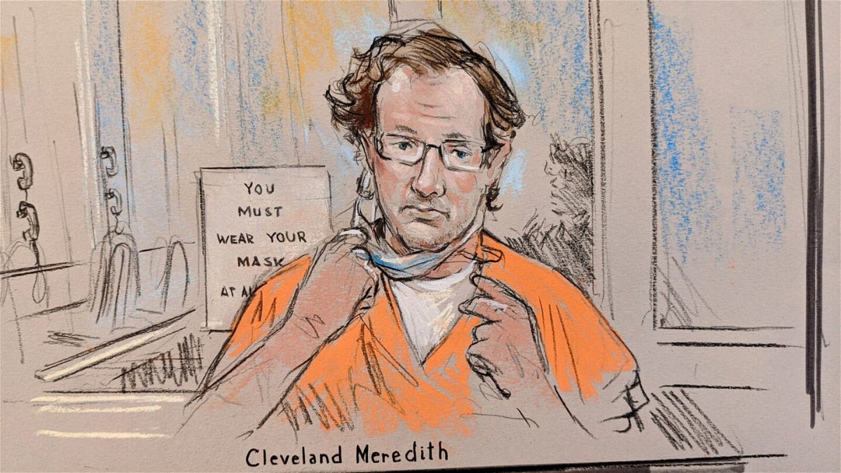 <i>Bill Hennessy</i><br/>Capitol riot suspect Cleveland Meredith in January 2021.