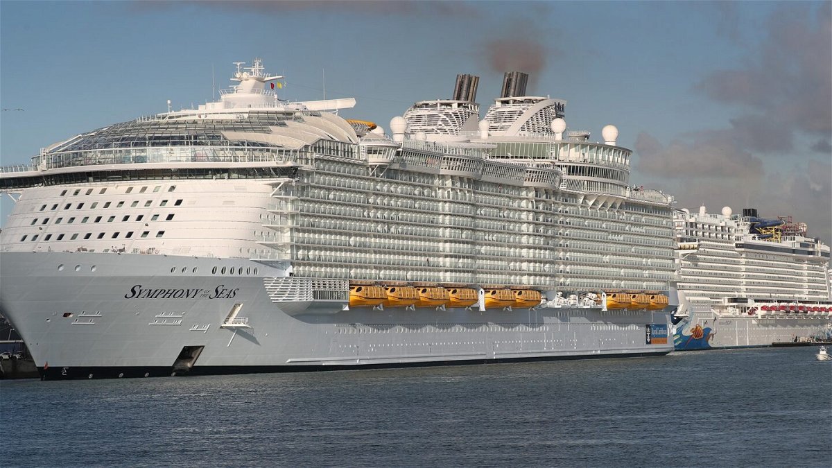 <i>Joe Raedle/Getty Images</i><br/>A Royal Caribbean cruise ship docked in Miami over the weekend had 48 people aboard who tested positive for Covid-19.