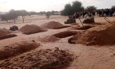 Some of the victims of the collapsed gold mine were buried on Tuesday in Sudan's West Kordofan province.