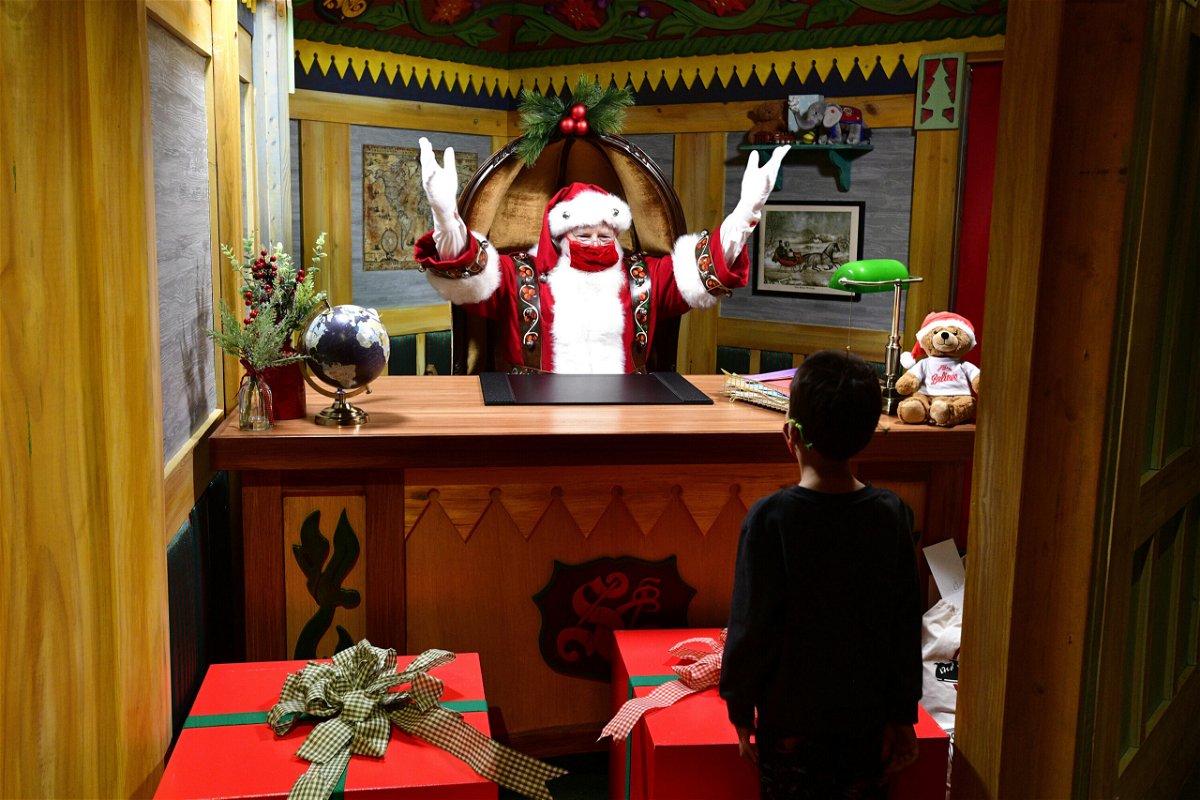 <i>Eugene Gologursky/Getty Images</i><br/>Santa Claus at Macy's Santaland in New York City on November 30