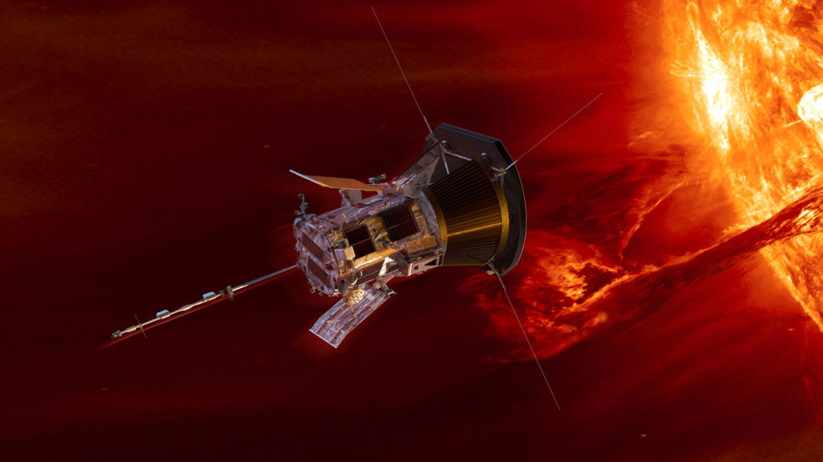 <i>JHU Applied Physics Laboratory/NASA's Goddard Space Flight Center</i><br/>An illustration of Parker Solar Probe approaching the Sun.