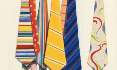 Thiebaud's 1969 oil painting "Row of Ties."