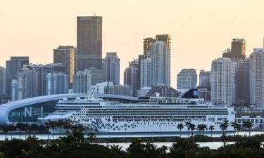 A docked Norwegian Gem cruise ship is seen at the Port of Miami in Miami Beach