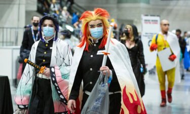 Costumed people attend Anime NYC at the Jacob K. Javits Convention Center in New York City on November 20.
