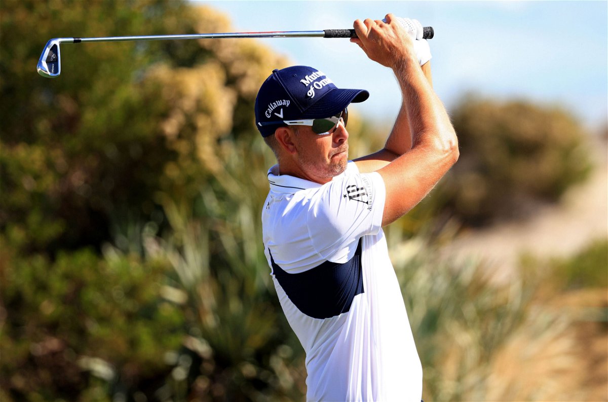 <i>Mike Ehrmann/Getty Images</i><br/>Henrik Stenson hits his tee shot on the second hole during the first round of the Hero World Challenge.