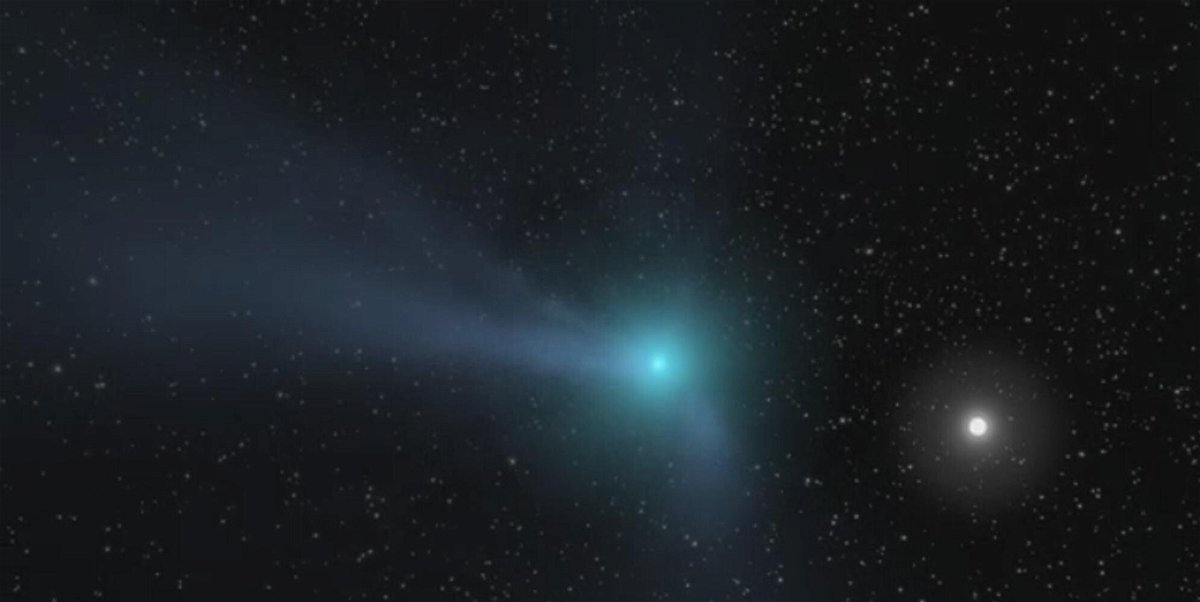 <i>JPL-Caltech/NASA</i><br/>Astronomers say that Comet Leonard is our best and brightest comet to see in 2021.