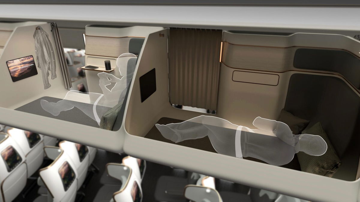 <i>Courtesy Crystal Cabin Awards</i><br/>Toyota Boshoku's Cloud Capsule Concept reimagines the overhead locker.