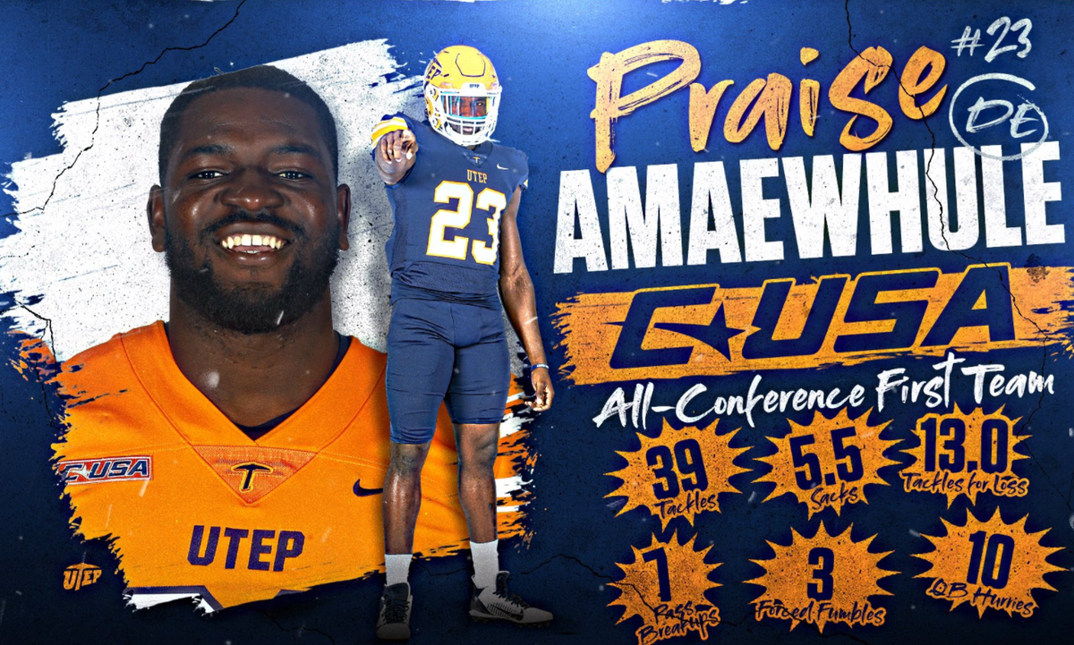 UTEP’s Amaewhule, Cowing Earn All C-USA First Team Honors, Hayward ...