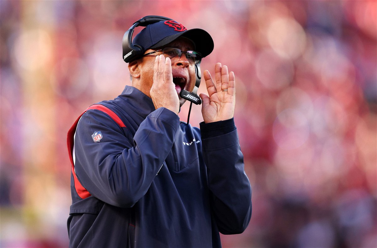 <i>Ezra Shaw/Getty Images</i><br/>The Houston Texans fired David Culley after just one season in charge. Culley is seen here shouting from the sideline in the fourth quarter against the San Francisco 49ers.