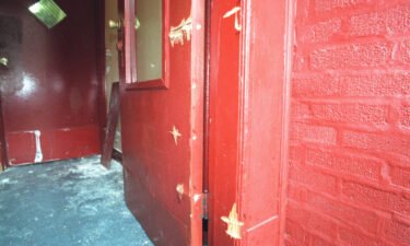 The Bronx vestibule where Amadou Diallo was shot and killed by members of New York City's elite 'street crime' unit.