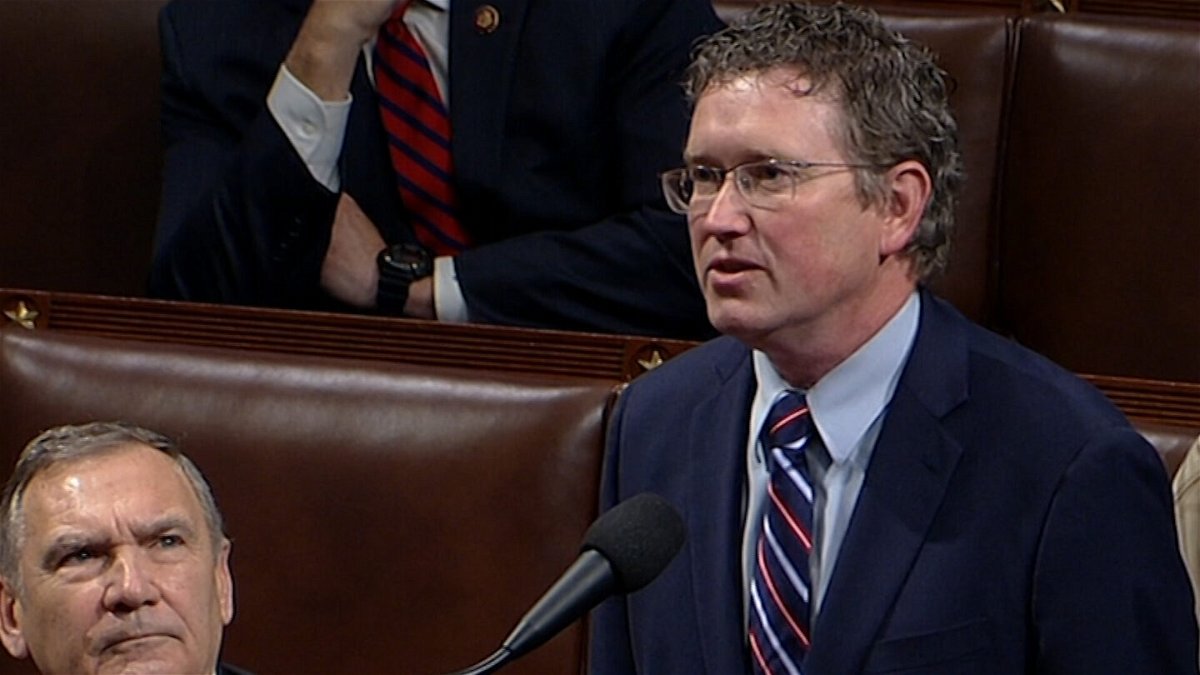 <i>House Floor</i><br/>Republican Rep. Thomas Massie of Kentucky tweeted Thursday that he tested positive for Covid-19 and is not vaccinated.