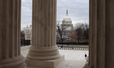 The US Capitol is seen from the US Supreme Court building on December 29