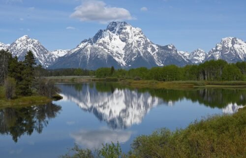 US National Parks will waive entrance fees for MLK Day. Pictured is the Grand Teton mountain range in Grand Teton National Park