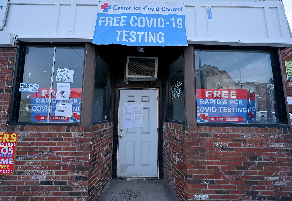 <i>Allan Jung/Telegram & Gazette/USA Today Network</i><br/>A Covid-19 testing site run by Center for Covid Control in Worcester