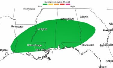 More than 10 million people from eastern Texas to the Florida panhandle could face strong to severe storms today.