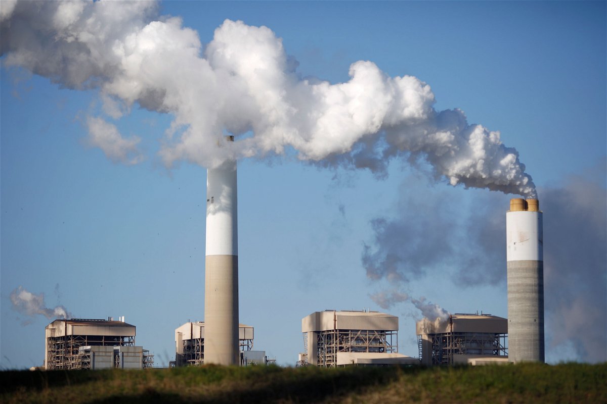 <i>Luke Sharrett/Bloomberg/Getty Images</i><br/>Emissions rise from the coal-fired Santee Cooper Cross Generating Station power plant in Pineville