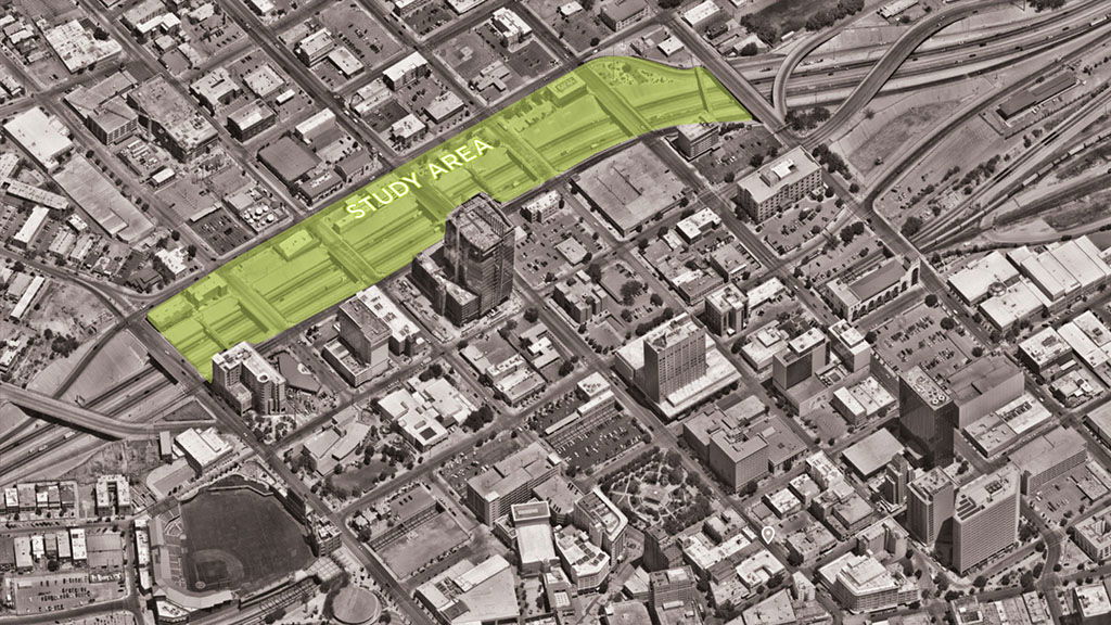 Proposed downtown deck plaza study area