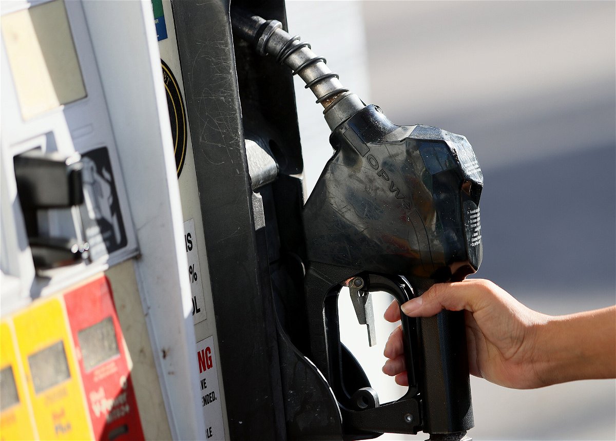 <i>Joe Raedle/Getty Images</i><br/>A gas pump at a Shell station on November 22