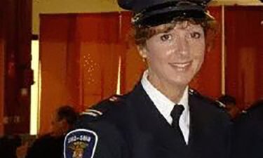 Joanne Overton McGregor in the 1990's during her career as a paramedic in Ottawa.