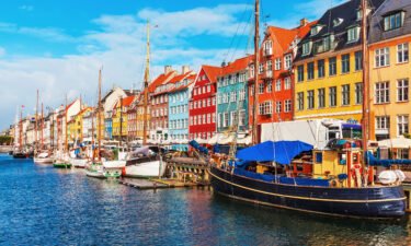 Scenic view of Nyhavn pier in the Old Town of Copenhagen