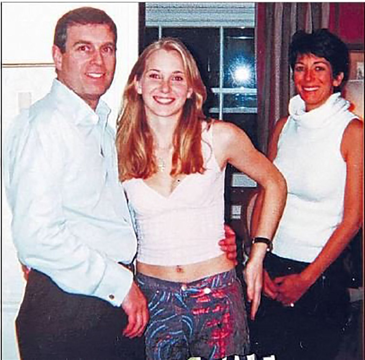 <i>Florida Southern District Court</i><br/>A photograph appearing to show Prince Andrew with Jeffrey Epstein's accuser Virginia Roberts Giuffre and