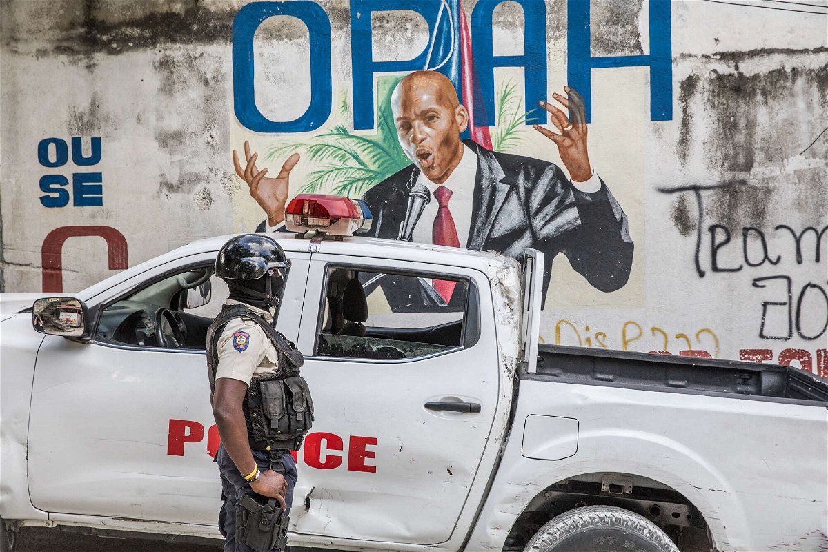 <i>Getty Images</i><br/>Haiti 'categorically rejects' the report following CNN investigation into the presidential assassination. Pictured is a mural of the late Haitian President Jovenel Moïse