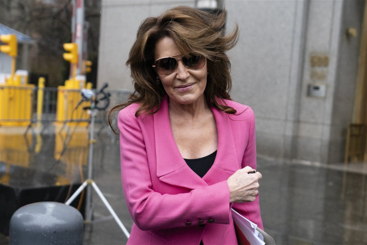 <i>John Minchillo/AP</i><br/>Former Alaska Gov. Sarah Palin leaves Federal court
