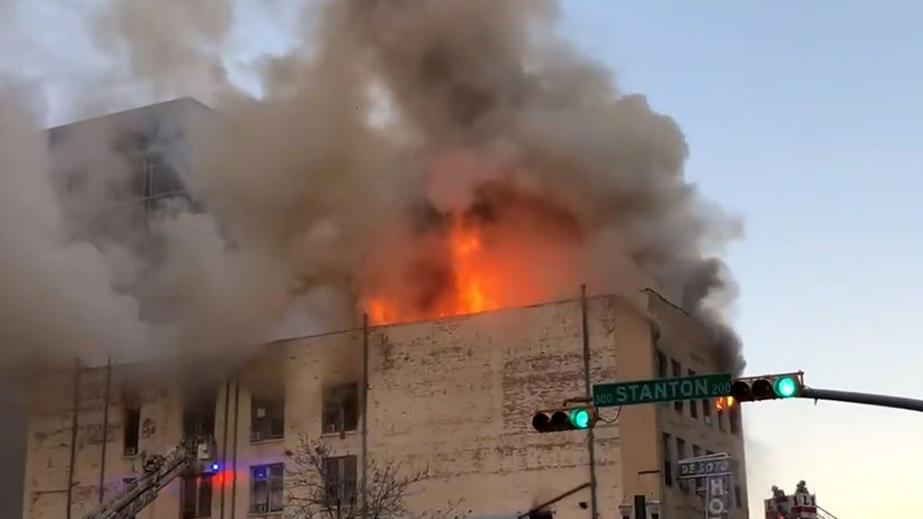 DeSoto Hotel fire.
