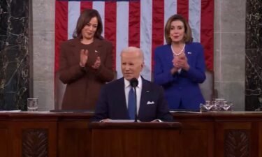 President Biden receives applause during the State of the Union speech on Tuesday.