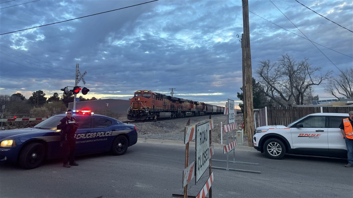 Las Cruces police investigate a train crash involving a pedestrian