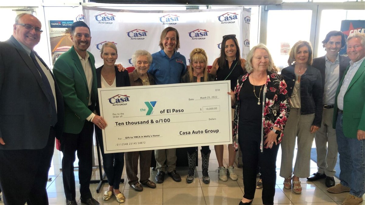 The Casa Auto Group presents $10,00 check to the YMCA of El Paso