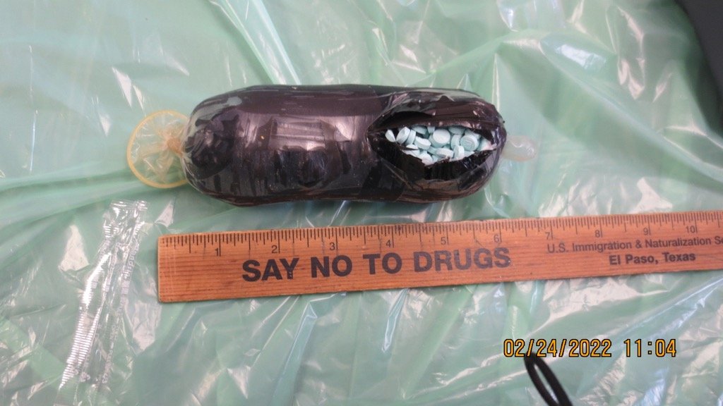 One of the packages containing fentanyl women tried to smuggle